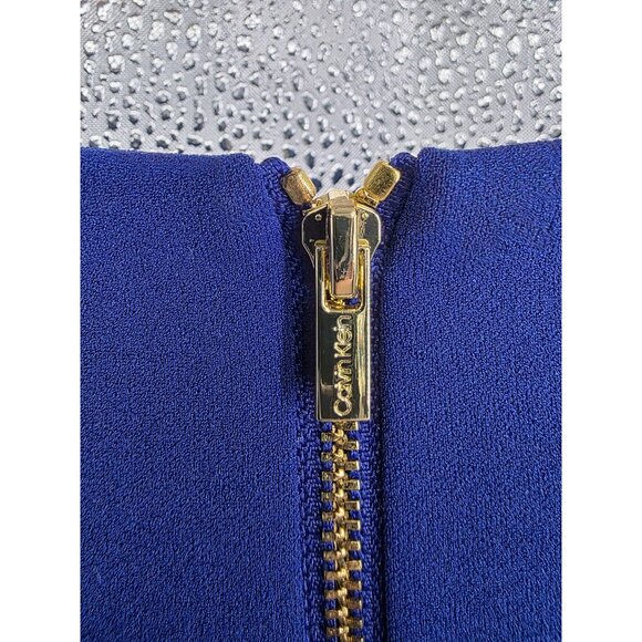 Calvin Klein Womens Royal Blue Bell Sleeve Dress Size 12 - Picture 12 of 13
